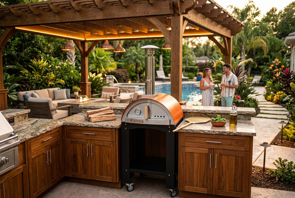Karma 25 Colored Wood-Fired Oven With Stand/ Cart