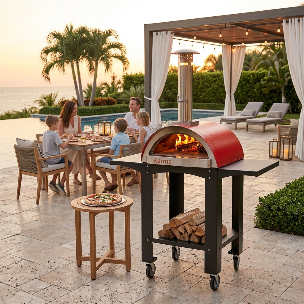 Karma 25 Colored Wood-Fired Oven With Stand/ Cart